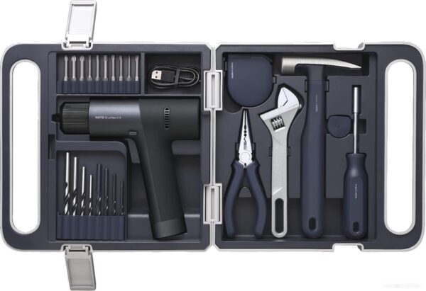 Дрель-шуруповерт 12V Brushless Drill Kit QWDZGJ001 (с АКБ, кейс, набор инструментов)