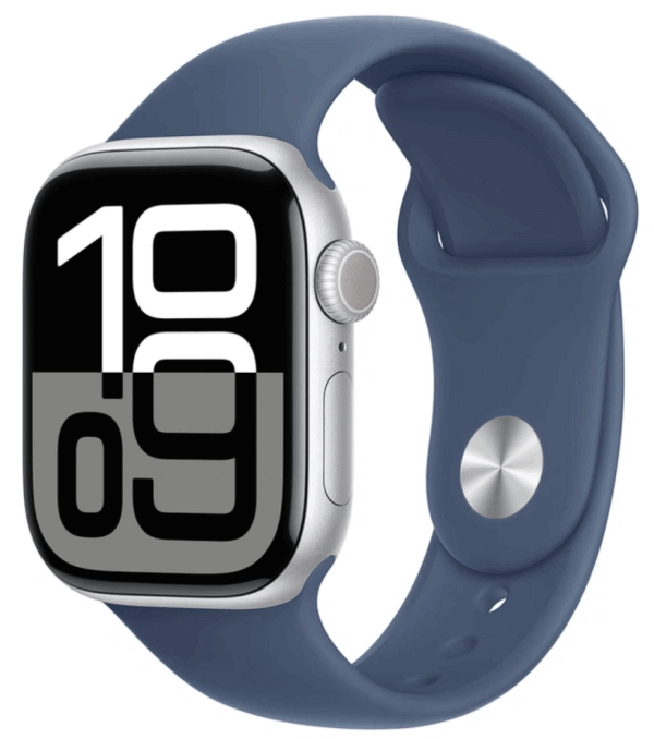 Watch Series 10 46 мм (алюминиевый корпус серебристый/синий спортивный силиконовый ремешок)