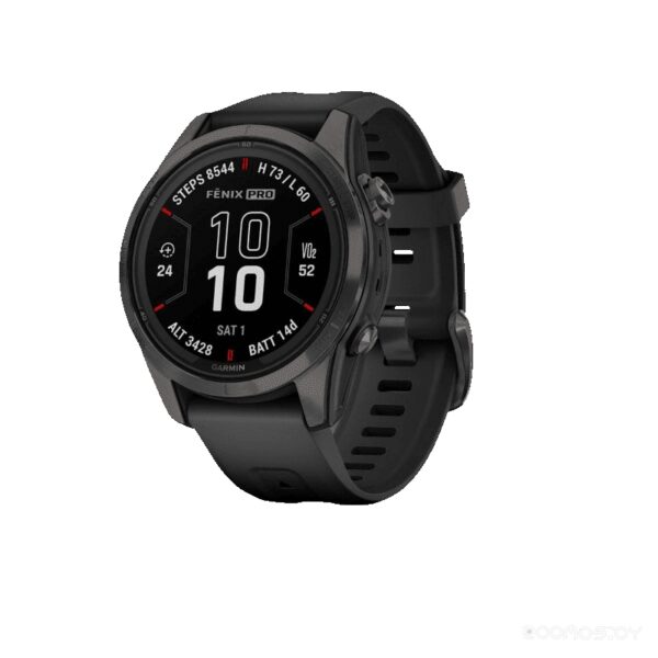 Умные часы Garmin Fenix 7S Pro Sapphire Solar (карбоново-серый титан/черный)