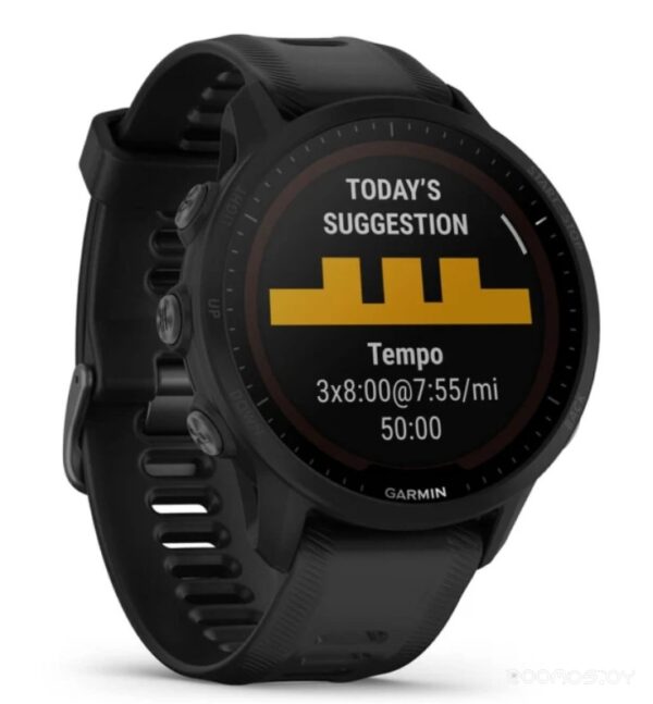 Умные часы Garmin Forerunner 955 Solar (черный, с внешним пульсометром HRM-Pro Plus)