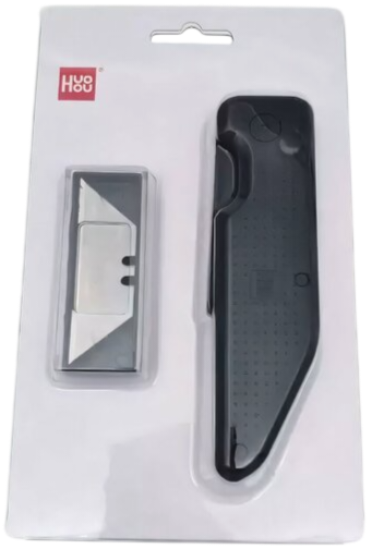 Нож канцелярский Powerful Tool Knifer HU0207 (черный)
