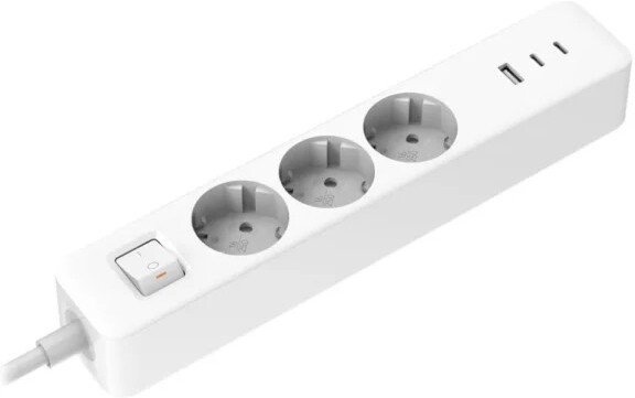 Удлинитель Mi Power Strip 20W 2C1A XMCXB01EU (USB Type-A + 2 USB Type-C, белый, международная версия)
