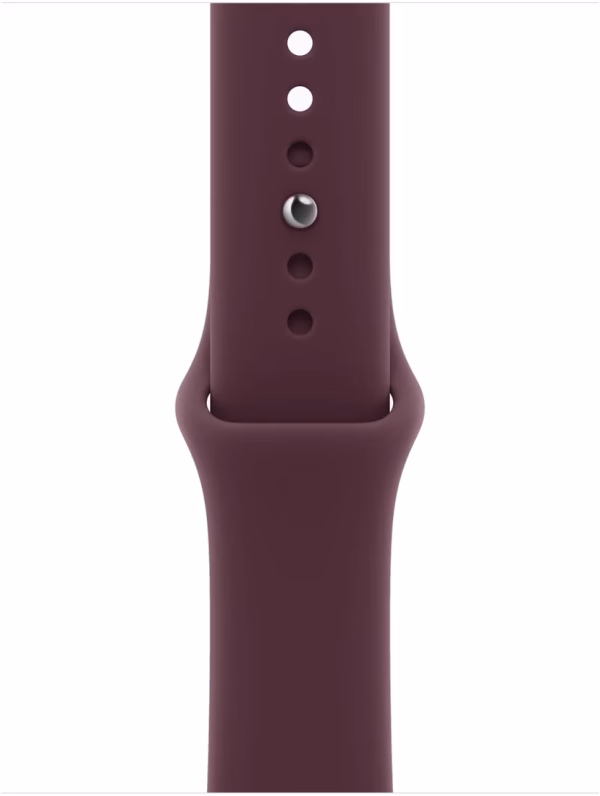 Умные часы Apple Watch Series 12 LTE 42 мм (титановый корпус, сияющее золото/бургунди, спортивный силиконовый ремешок S/M)