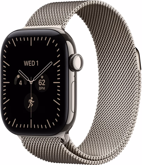 Умные часы Apple Watch Series 12 LTE 42 мм (титановый корпус, природный/природный, миланский браслет)